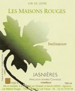 Jasnières Moelleux Inclinaison