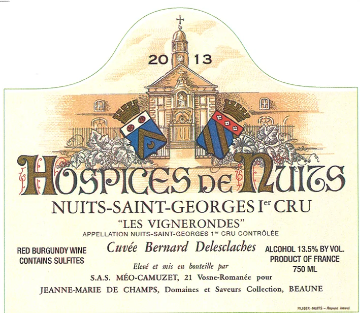 Nuits-Saint-Georges 1er Cru Hospices de Nuits Les Vignerondes Cuvée Bernarde Delesclache