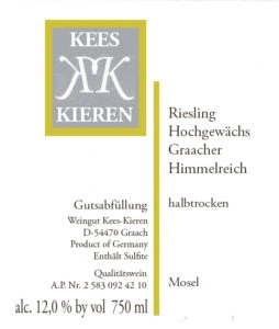 Riesling Hochgewächs Graacher Himmelreich Halbtrocken