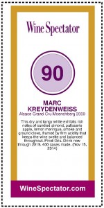 11-2014 Kreydenweiss 09 Moenchberg WineSpectator
